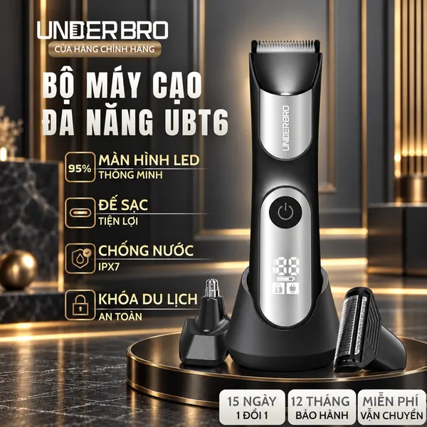 Banner Under Bro UBT6 – bộ máy cạo lông đa năng chống nước IPX7